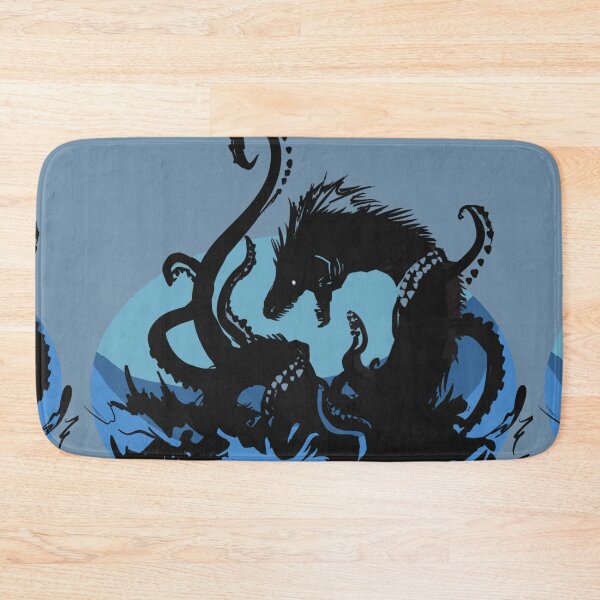 Item preview, Giant Squid in a Battle with a Sea Serpent Monster designed and sold by Kendall  Falk.