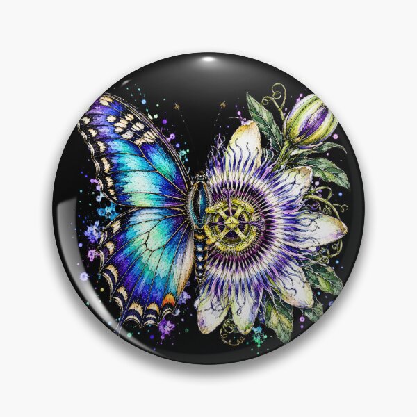 Item preview, Passion Flower Butterfly Watercolor Illustration designed and sold by ColorSplash123.
