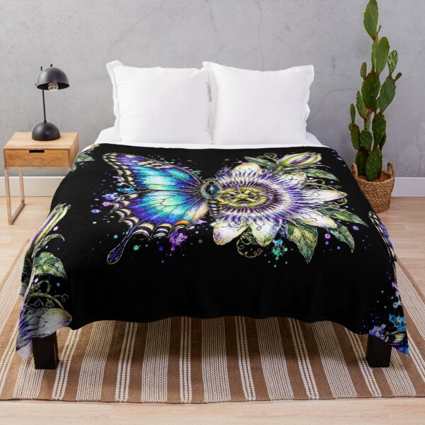 Item preview, Passion Flower Butterfly Watercolor Illustration designed and sold by ColorSplash123.