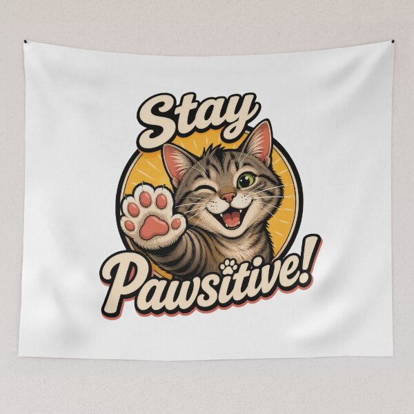 Item preview, Stay Pawsitive! designed and sold by ThePlace2BeN.