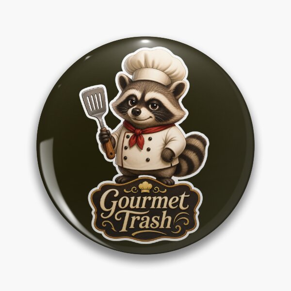 Item preview, Gourmet Jimothy Raccoon Trash Chef Funny Animal Meme designed and sold by GraphixKing999.