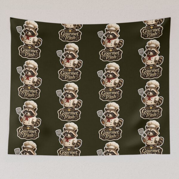 Item preview, Gourmet Jimothy Raccoon Trash Chef Funny Animal Meme designed and sold by GraphixKing999.