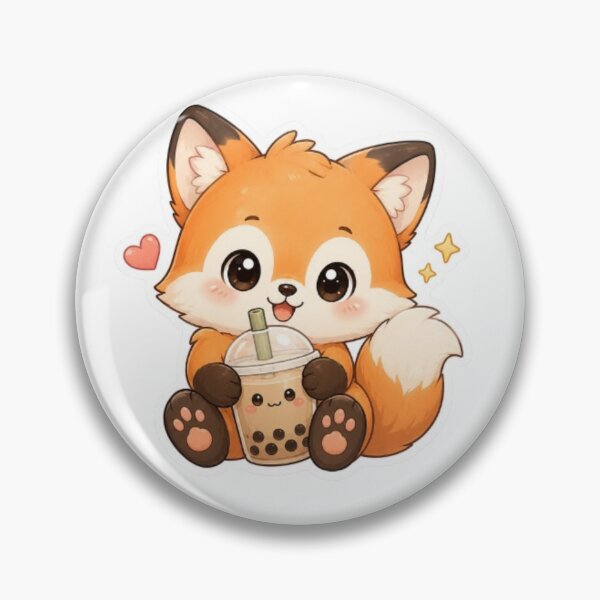 Item preview, Cute Kawaii Fox Boba Sticker | Adorable Fox Bubble Tea | Cute Animal Sticker designed and sold by Vegasstickers.