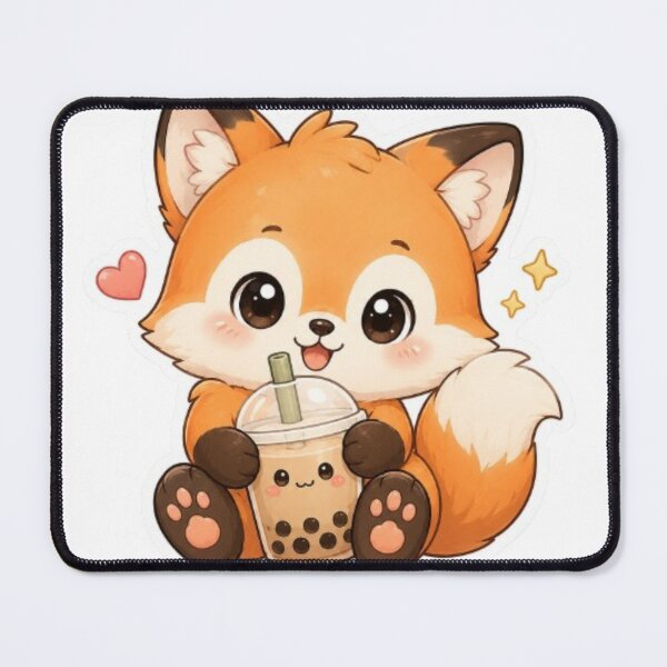 Item preview, Cute Kawaii Fox Boba Sticker | Adorable Fox Bubble Tea | Cute Animal Sticker designed and sold by Vegasstickers.