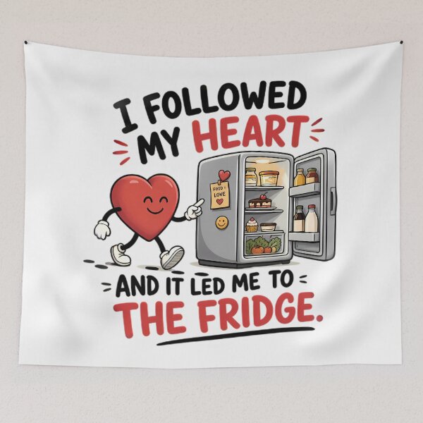 Item preview, Heart Following Fridge Full Of Food designed and sold by Linework Studio.