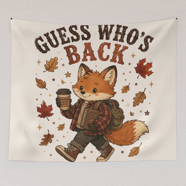 Item preview, Guess Who's Back Fall Fox Pumpkin Spice Autumn Teacher designed and sold by Yellowriversss.