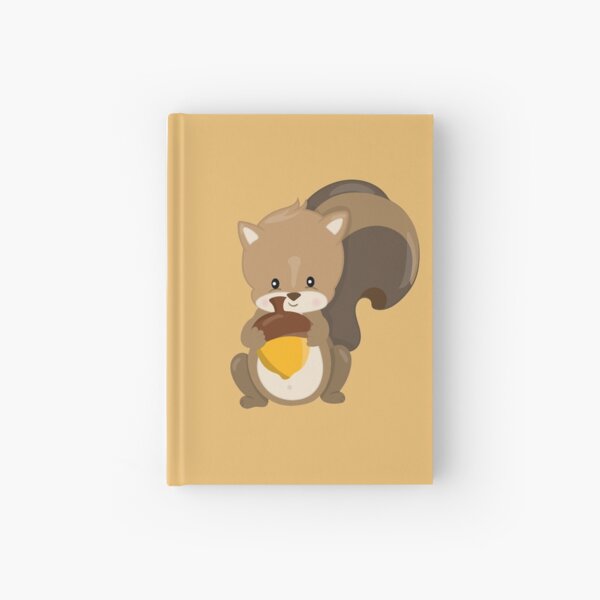 Little Squirrel With Nut Hardcover Journal