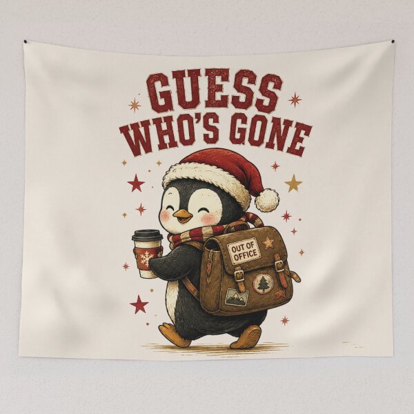 Item preview, Guess Who's Gone On Break Funny Penguin Christmas Vacation designed and sold by Yellowriversss.