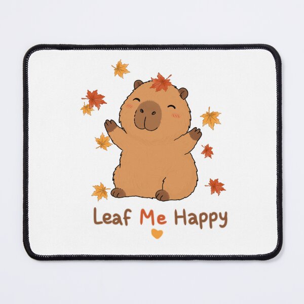 Item preview, Leaf Me Happy – Cute Capybara Autumn Fall Vibes designed and sold by FennyWijayaMomo.