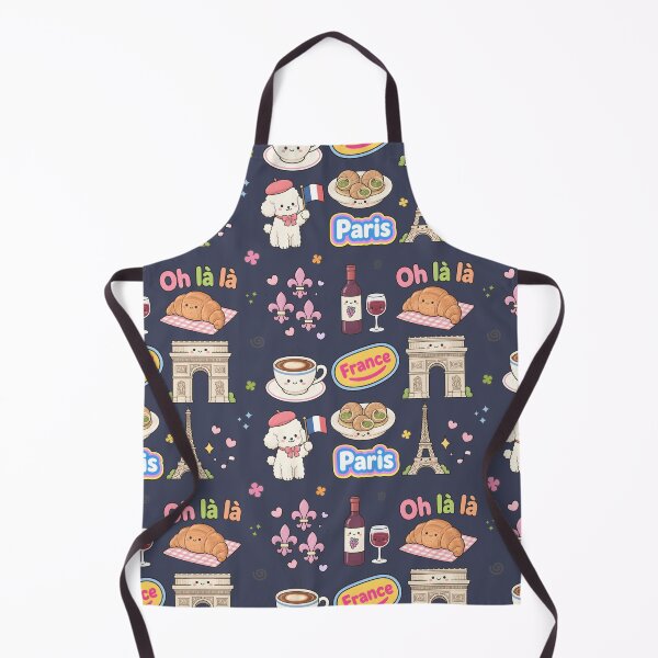 Item preview, France Cute Collage Pastel Seamless Pattern designed and sold by HowToCanadian.