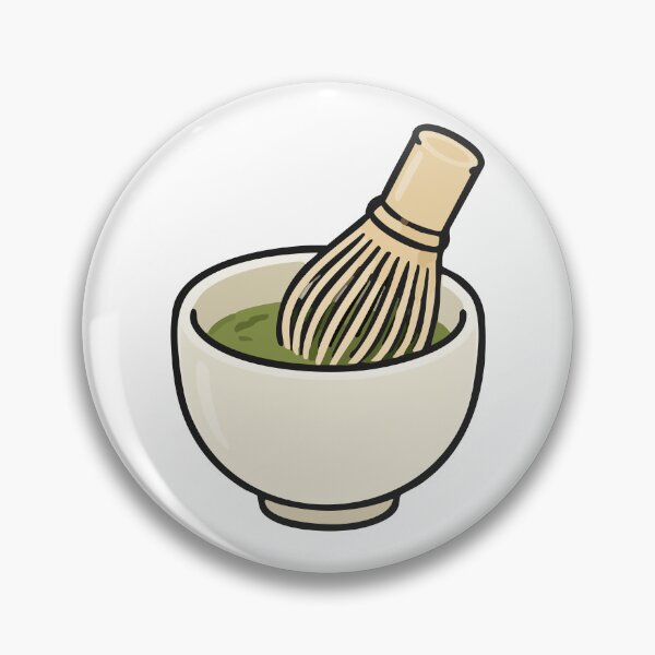 Artikelvorschau, Niedliche Kawaii-Matcha-Schale mit Schneebesen entworfen und verkauft von VectorForge Studio.
