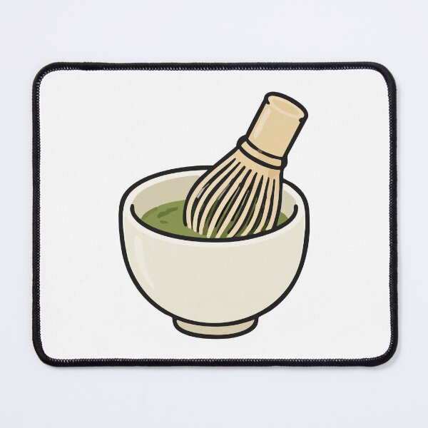 Item preview, Cute Kawaii Matcha Bowl With Whisk designed and sold by VectorForge Studio.