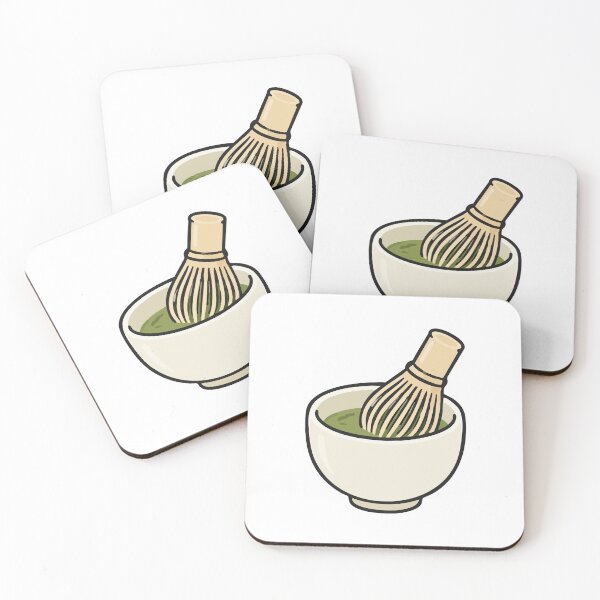 Item preview, Cute Kawaii Matcha Bowl With Whisk designed and sold by VectorForge Studio.