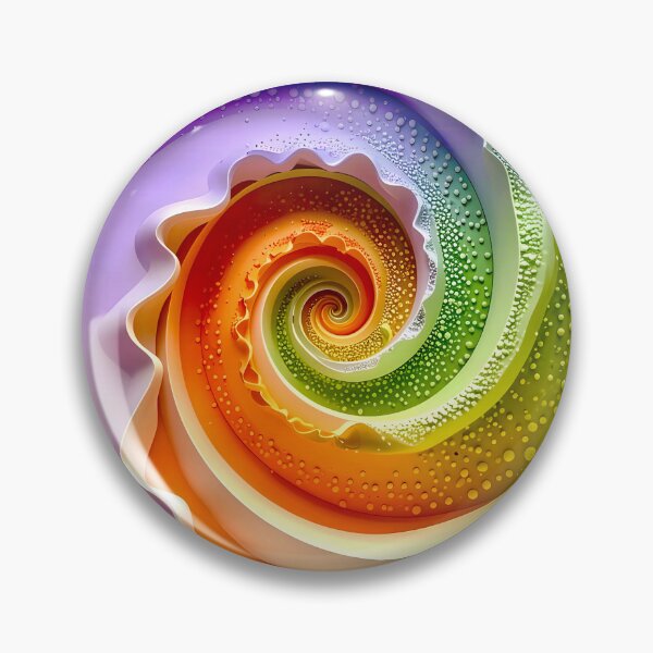 Item preview, Colorful Spiral Abstraction in Purple Orange Green designed and sold by Vicky Brago-Mitchell®.