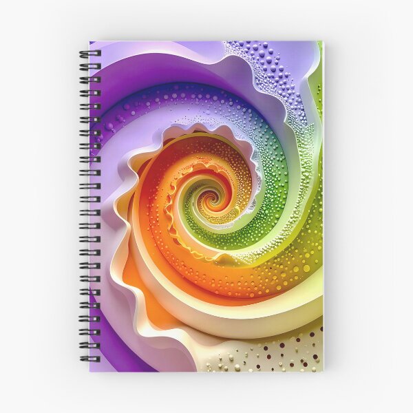Item preview, Colorful Spiral Abstraction in Purple Orange Green designed and sold by Vicky Brago-Mitchell®.