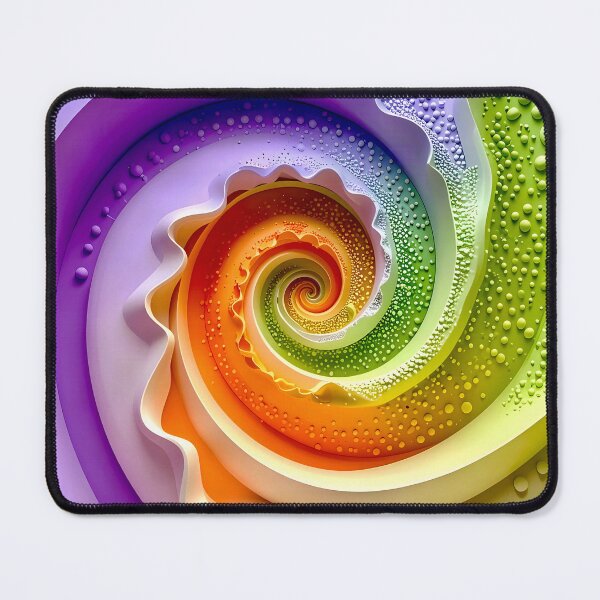Item preview, Colorful Spiral Abstraction in Purple Orange Green designed and sold by Vicky Brago-Mitchell®.