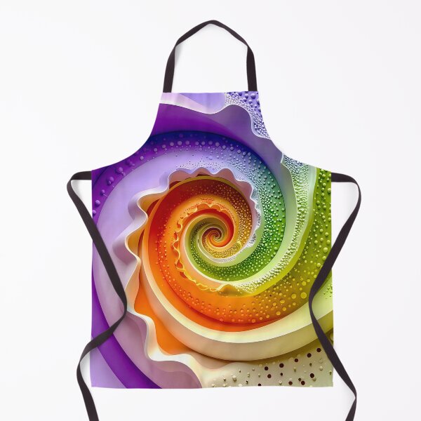 Item preview, Colorful Spiral Abstraction in Purple Orange Green designed and sold by Vicky Brago-Mitchell®.