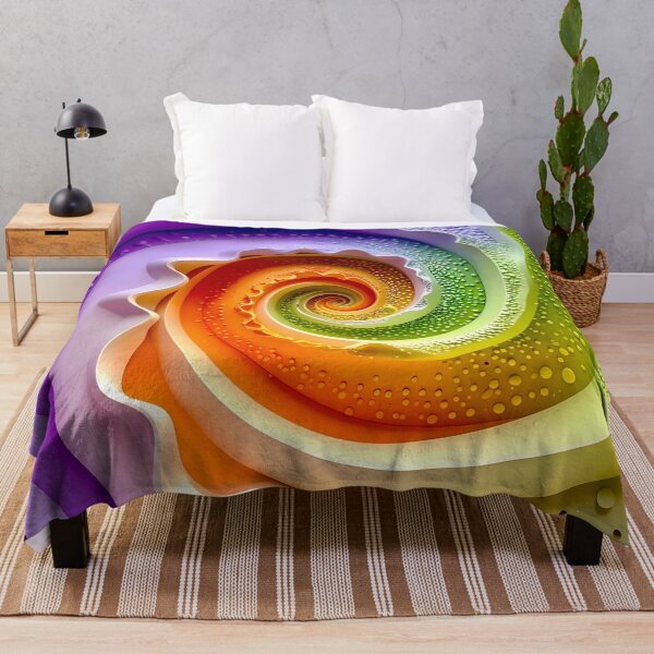 Item preview, Colorful Spiral Abstraction in Purple Orange Green designed and sold by Vicky Brago-Mitchell®.