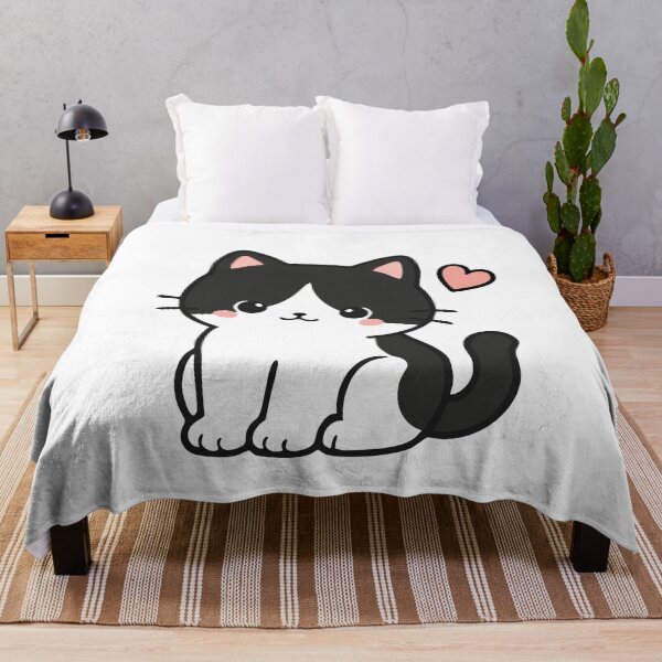 Item preview, Cute Kawaii Kitten With Pink Heart designed and sold by VectorForge Studio.