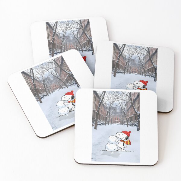 Item preview, Peanuts - Snoopy Building A Snowman designed and sold by mattbecs.
