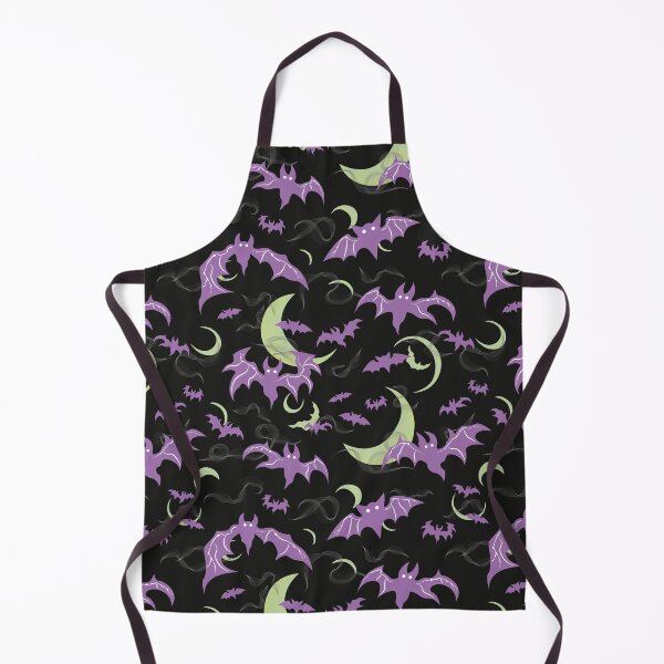 Item preview, Bats and Spooky Moons Pattern - Ghoulish Purple, Green and Black designed and sold by Daniel Bevis Design.