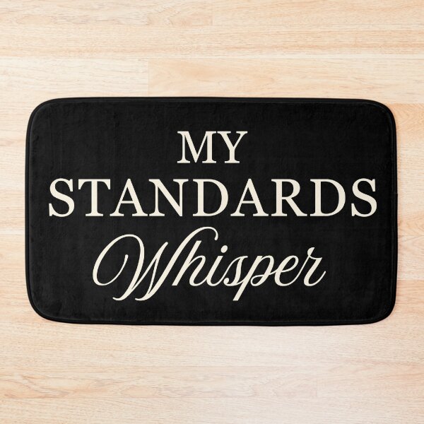 Item preview, My Standards Whisper | Ivory Cream Minimalist Typography designed and sold by Sparkle First Co..