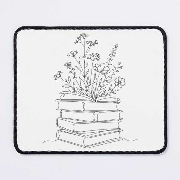 Item preview, Blooming Wildflowers Growing From Stack Of Books designed and sold by Linework Studio.