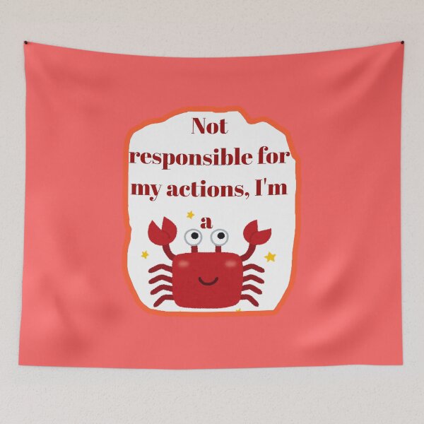 Item preview, Not Responsible I'm A Cancer Cute Funny Crab Zodiac Shirt designed and sold by MariaPCMaria.