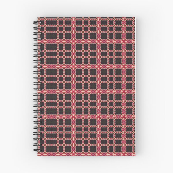 Item preview, Vintage Coral & Charcoal Geometric Floral Pattern designed and sold by Pattern Fusion Creations.