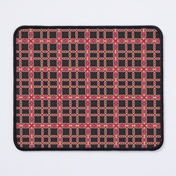 Item preview, Vintage Coral & Charcoal Geometric Floral Pattern designed and sold by Pattern Fusion Creations.