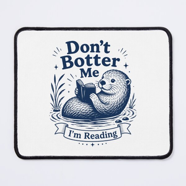 Item preview, Reading, Funny Otter, Cute Bookish Gifts Cozy Reader, Love Reading, Book Lovers Gift Animal designed and sold by Quiajia.