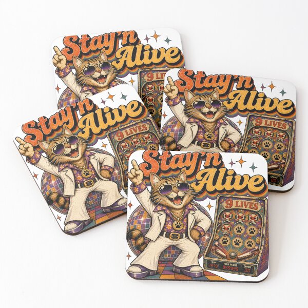Item preview, Stay'n Alive 9 Lives designed and sold by ThePlace2BeN.