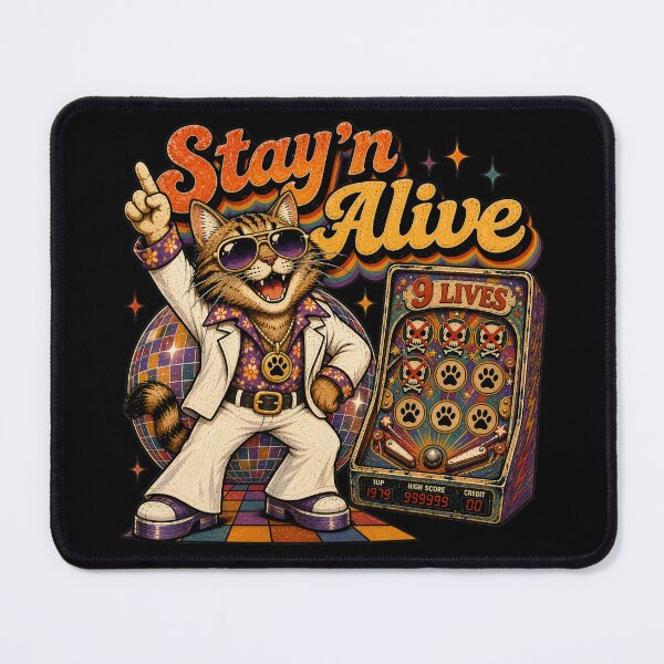 Item preview, Stay'n Alive 9 Lives designed and sold by ThePlace2BeN.