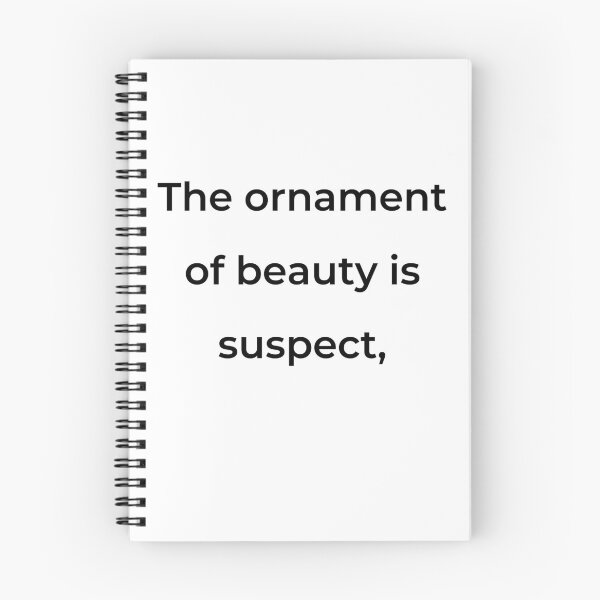 Item preview, “The ornament of beauty is suspect,” - print black designed and sold by ariksworld.