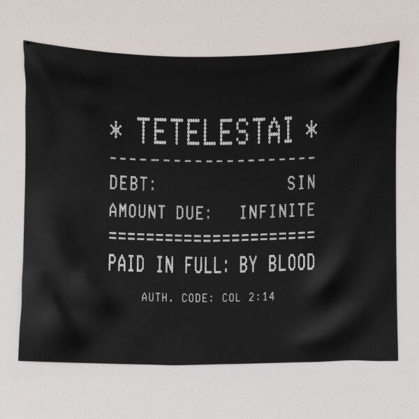 Item preview, Tetelestai Paid In Full Debt Sin Colossians 2 14 Christian Streetwear designed and sold by Skotecky.