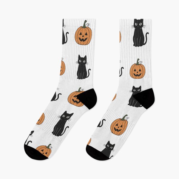 Item preview, Black Cats and Jack O Lanterns Halloween Pattern designed and sold by pixiedustpaint.