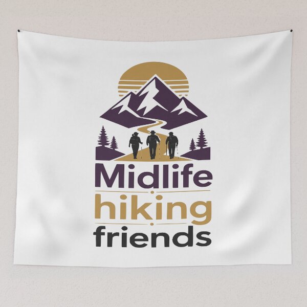 Item preview, Midlife Hiking Friends Retro Trail Club Design designed and sold by JansenGS.