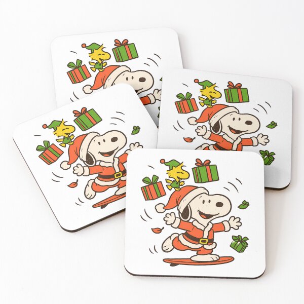 Item preview, Santa Snoopy  Christmas Dog Throwing Presents With Elf Bird designed and sold by mattbecs.
