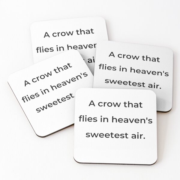 Item preview, “A crow that flies in heaven’s sweetest air.” - print black designed and sold by ariksworld.