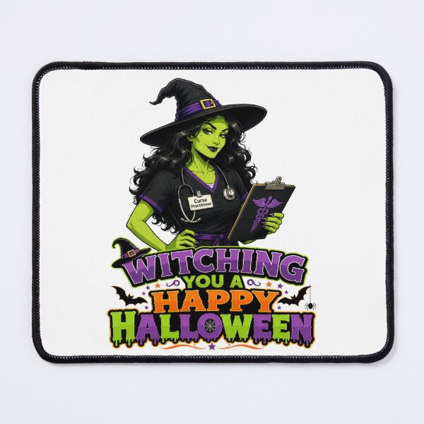 Item preview, Witching you a Happy Halloween Witch Nurse designed and sold by ThePlace2BeN.