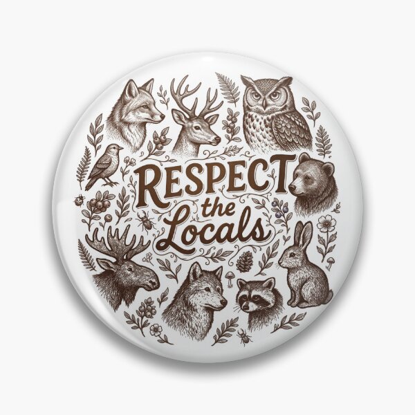 Item preview, Respect the Locals - Vintage Wildlife Animal Engraving designed and sold by Shopeon Designs.
