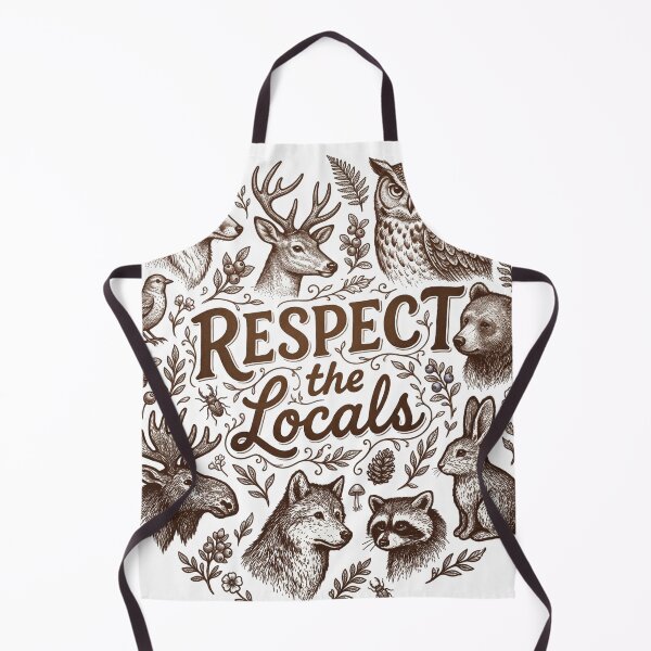 Item preview, Respect the Locals - Vintage Wildlife Animal Engraving designed and sold by Shopeon Designs.