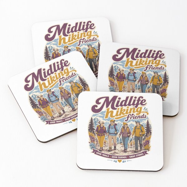 Item preview, Midlife Hiking Friends Retro Trail Club Design designed and sold by JansenGS.