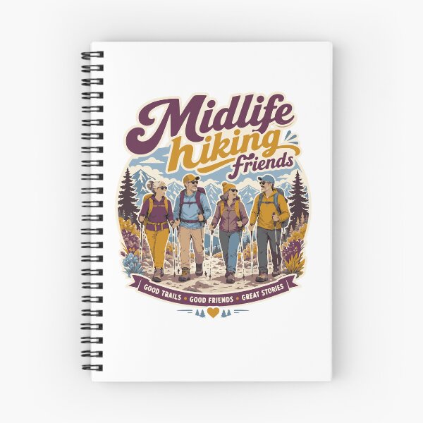 Item preview, Midlife Hiking Friends Retro Trail Club Design designed and sold by JansenGS.