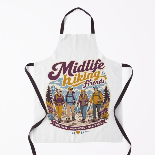 Item preview, Midlife Hiking Friends Retro Trail Club Design designed and sold by JansenGS.