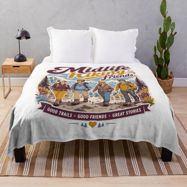 Item preview, Midlife Hiking Friends Retro Trail Club Design designed and sold by JansenGS.