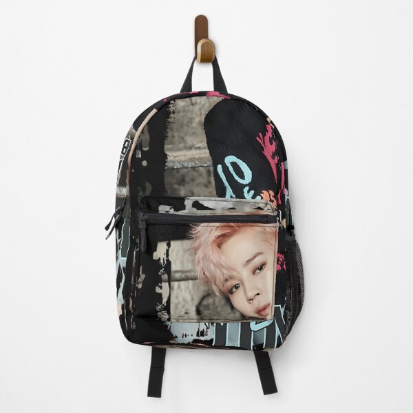 Item preview, BTS Jimin Pink Hair Grunge Frame Poster designed and sold by AurelioSchultz.