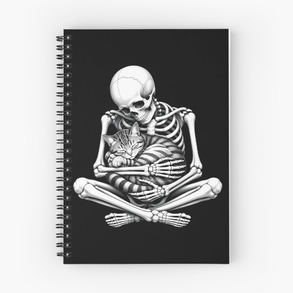Item preview, Skeleton Cradling Sleeping Tabby Cat designed and sold by Linework Studio.