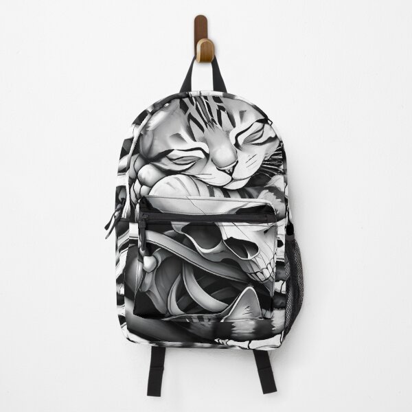 Item preview, Skeleton Cradling Sleeping Tabby Cat designed and sold by Linework Studio.