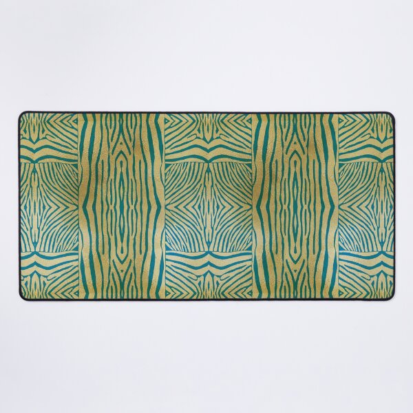 Item preview, Hand drawn gold & teal zebra stripes designed and sold by Anne Londez Studio.